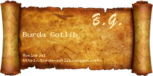 Burda Gotlib névjegykártya